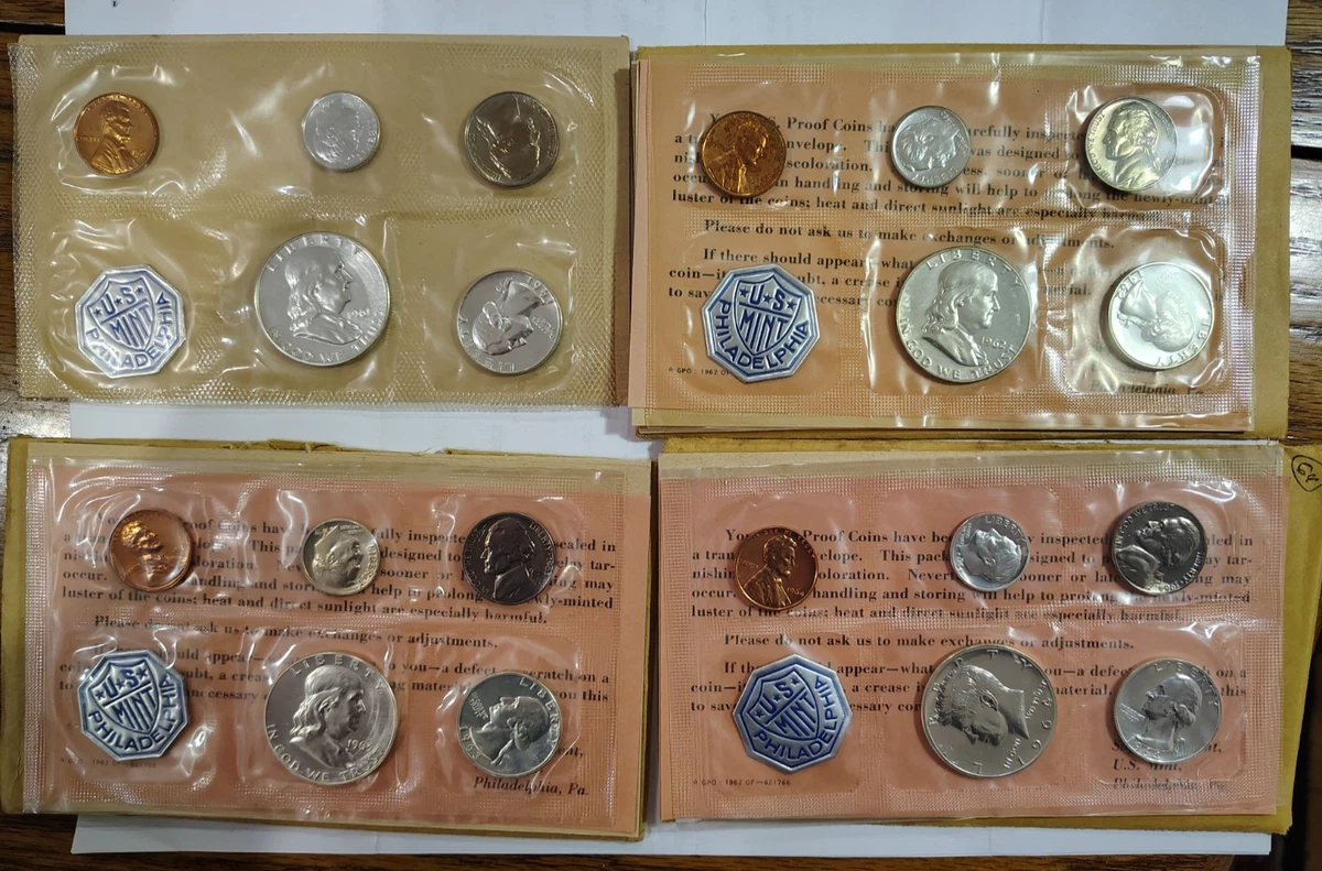 未曾流通美国铸币厂1964 美国硬币精制套币| eBay
