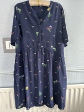 Joules size 18 Navy Bee and Wild Flower Dress Short Sleeve