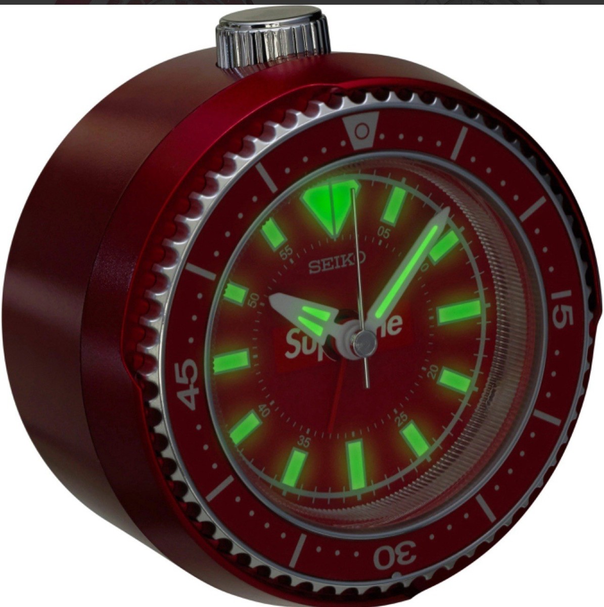 🔥Supreme®/Seiko Mai Alarm Clock ⏰ Red |Glow in the dark! SS25
