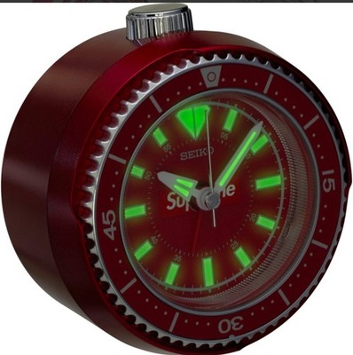 インテリア時計 Supreme Seiko Mai Alarm Clock Red 🔥Supreme®/Seiko Mai Alarm Clock ⏰ Red |Glow in the dark! SS25