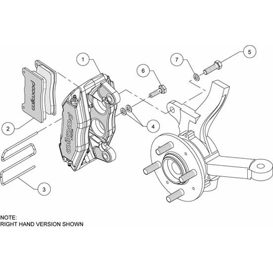 Kit de pinça e pastilha de freio dianteiro Wilwood 140-13029 DPHA, compatível com Honda/Acura - Imagem 3 de 4
