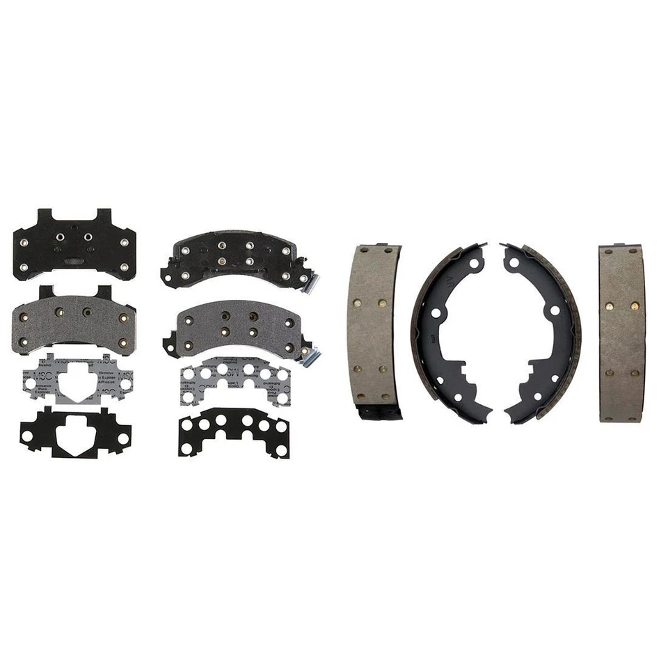 Pastillas de freno delanteras metálicas y zapatas traseras Element3 para Buick Century 1985-1989 Foto 4 de 4