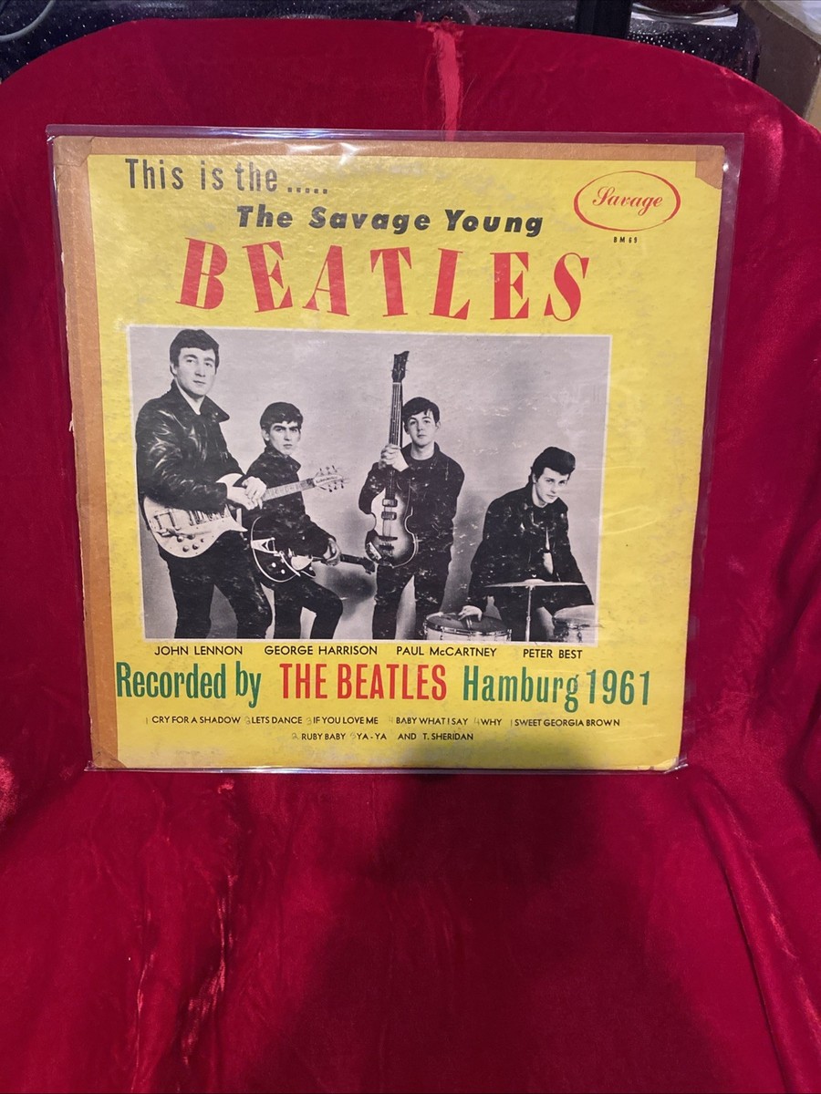 THE SAVAGE YOUNG BEATLES -SAVAGE RECORDS BM 69-G COVER AND VINYL