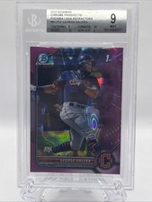 George Valera 1st Chrome Fuchsia Lava Refractor #006/199 SSP BGS 9 - 2022 Bowman