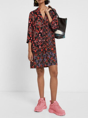 Desigual Damen Kleid Christian Lacroix Turin lang Herbst Shirtkleid