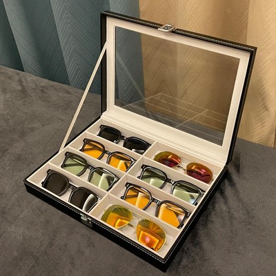 Brillenvitrine Brillenaufbewahrungsbox 8 Fächer für Kommode