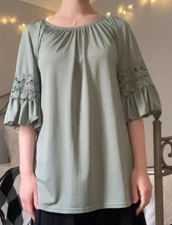 Win Win Green Blouse