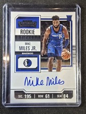 Mike Miles Jr 2023-24 Panini Contenders Rookie Ticket Auto Mavericks RC