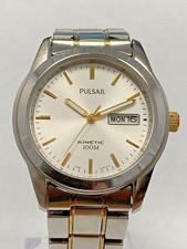 PULSAR YT58-X008 KINETIC Watch - New Crystal, Capacitor & Seal -Fully Functional