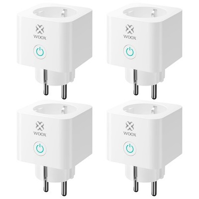 Woox WLAN Steckdose mit Strommessung 4 Stück 16A Alexa Google Home