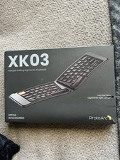 ProtoArc XK03 Ergonomic Foldable Keyboard For iPad, iPhone, Tablet, Laptop.