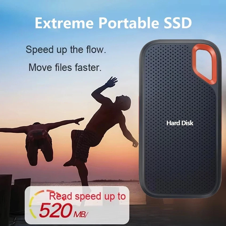 Tragbare SSD 1TB - 2TB externe Festplatte USB - Typ-C für Laptop /MAC /PC - Bild 4 von 4