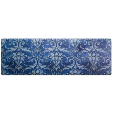 Home Dynamix Cozy Living Watercolor Damask Runner Anti-Fatigue Kitchen Mat, N...