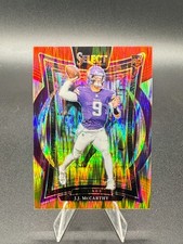 2024 Panini Select - Concourse J.J. McCarthy - Red & Yellow Prizm (RC)