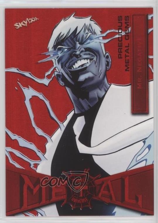 2022 Marvel Metal Universe Spider-Man PMG Red 93/100 Mister Negative Mr #58 1c0z