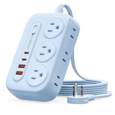 ORICO Surge Protector Power Strip, PD20W Multiple Outlets Extension 5ft, Blue
