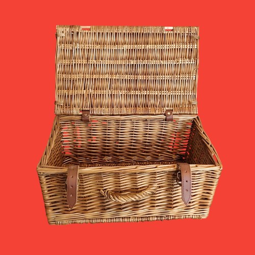 Cestino cestino vintage in vimini Fortnum e Mason F&M 42 x 26,5 x 19 cm - Foto 19 di 21