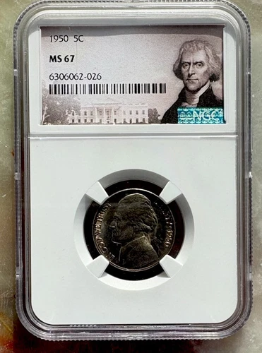 MS67 1950 Jefferson Nickel 5c NGC Special Label. LOW SHIPPING!!
