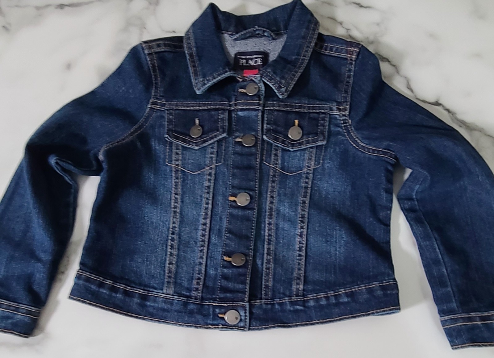 Children's Place Snap Down Jean Jacket - Regular Denim Size 