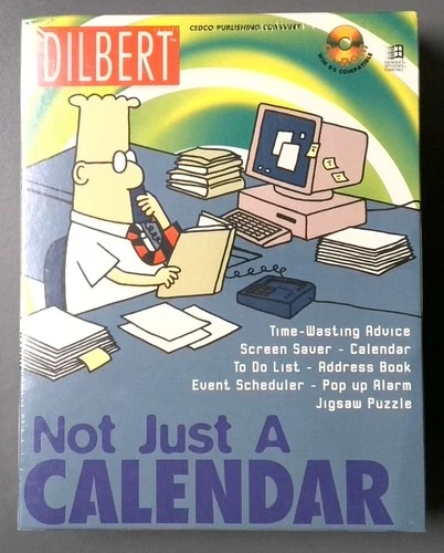 Dilbert Not Just a Calendar Windows Computer Software, Factory Seal - Cedco 1997