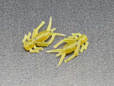 (32) .875'' Mighty Cricket ''Green Pumpkin'' Panfish Jig Crawfish Lure Soft Plastic