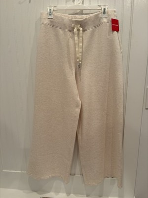 NWT Spanx Air Essentials Cropped Wide Leg Pants Oatmeal Heather size XL