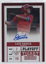 2017 Contenders Draft Picks Prospect Playoff Ticket 15/15 Luis Garcia Auto 0s3