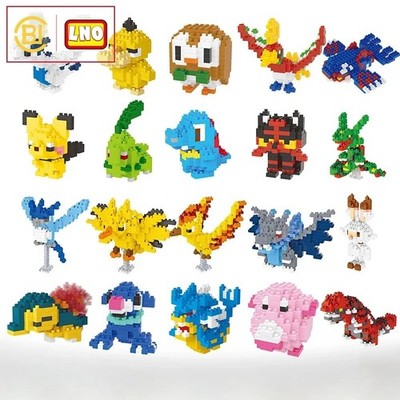 Pokemon Nanoblock Building Block DIY Toy Lugia Groudon Rayquaza ho-oh