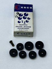 Vintage ESCO Neoprene Faucet Washer Assortment Made in USA In Original Box Parts