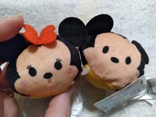 Lot of 2 Disney Tsum Tsum Mickey Mouse  Minnie Mini  Plush New With Tags