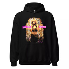 Trend Vtg Britney Spears Full Size Black 100 Cotton Hoodie PP1030