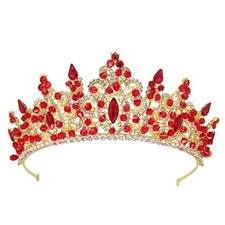 7.8cm Tall Crystal Large Wedding Queen Princess Prom Tiara Crown For Women