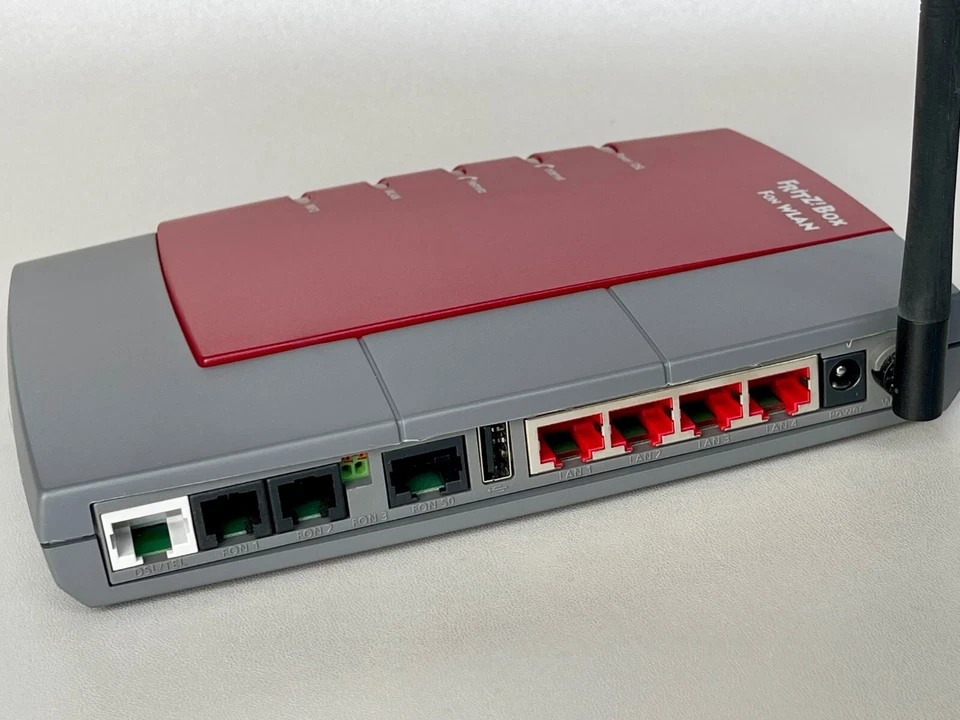 NEU AVM FRITZ!Box Fon WLAN 7170 v2 Rot Artikel Nr 2000 2361 - Bild 3 von 4