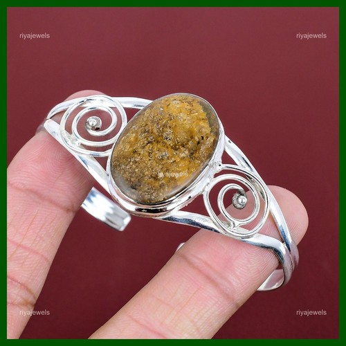 Bracciale Argento Sterling 925 Ovale Bronzite Naturale Fidanzamento Anniversario Compleanno - Foto 3 di 6