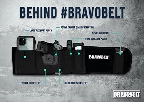 BRAVOBELT Belly Band Holster for Concealed Carry - for Men & Women - Black - Image 2 of 4