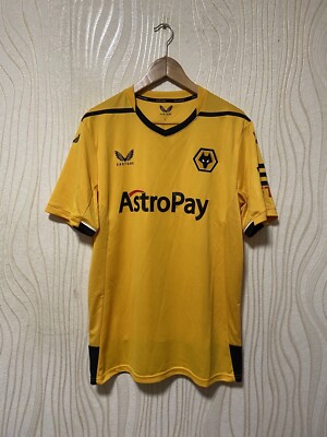WOLVERHAMPTON 2022 2023 HOME FOOTBALL SHIRT SOCCER JERSEY CASTORE sz L MEN