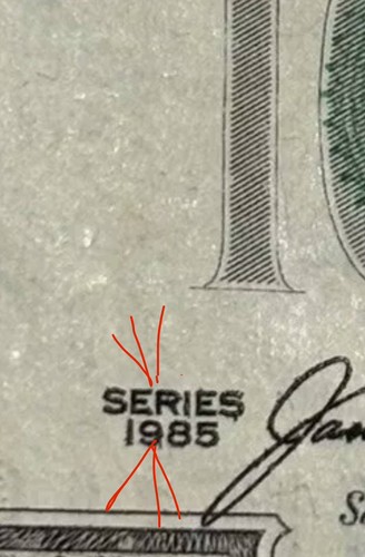 Uncirculated Crisp 1985 $100 Dollar Low #’d Error Note W/Ink Bleeds Excellent $ - Picture 4 of 23