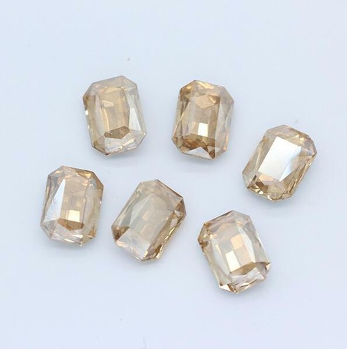 Rectangle Octagon Sharp Back Glass Crystal Rhinestones Jewerly Beads Applique - Picture 22 of 23