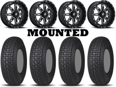 Kit 4 Tensor Regulator 2 Tires 32x10-15 on Fuel Lethal Matte Black D567 POL
