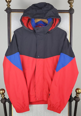VTG HELLY HANSEN Mens Sz Small HellyTech Waterproof Bomber Jacket Hood Full Zip