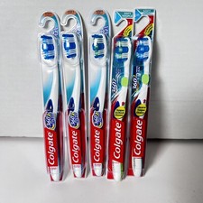 Lot 5 Colgate 360 Mouth Clean Cheek  Tongue Cleaner Soft Toothbrushes 35