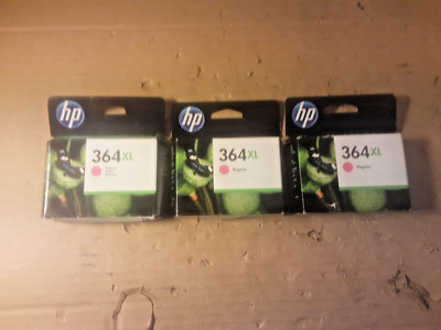 3x Hewlett-Packard (HP) Original HP 364XL Tintenpatrone Magenta HP364 CB324EE