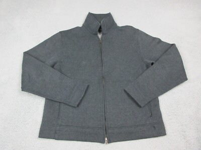 Banana Republic Sweater Womens Large Gray Full Zip Casual Outdoors Preppy Ladies