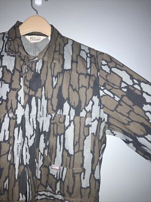 VTG WALLS Trebark Camo Hunting COVERALLS Mens Size Med Reg Chest