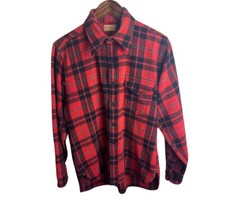 Vintage 50  s McGregor Men  s Buffalo Plaid Wool Shirt Size Medium