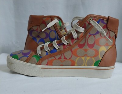 CoachコーチCitysole Signature High-Top Sneakersスニーカー Coach Citysole High Top Platform Sneaker In Rainbow