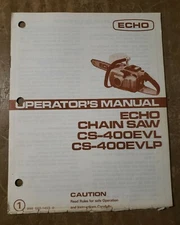 ECHO CHAIN SAW OPERATOR'S MANUAL CS-400EVL CS-400EVLP 898 560-1453 0 1J-3173-M3