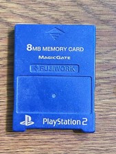 OEM Sony PlayStation 2 PS2 Memory Card Original metal blue