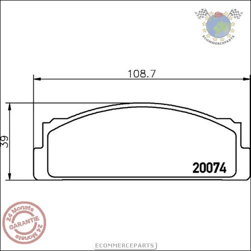 Kit Bremsbeläge Vorne + Hinten Textar Für Fiat 132 X Fso Polonez 125P Lanci dmf - Bild 3 von 5
