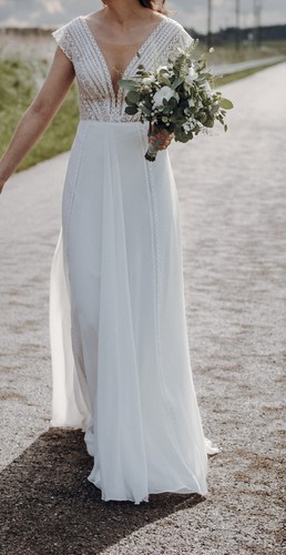 Brautkleid Größe 36 Herve Paris ivory Hochzeit Damen Heiraten